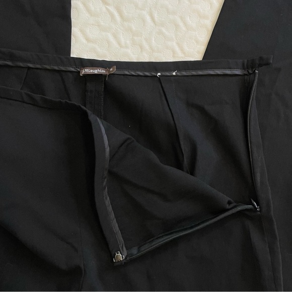 J. McLaughlin Black Lightweight Pants Trousers Women’s Size 10 Side Zip Classic - Picture 4 of 8